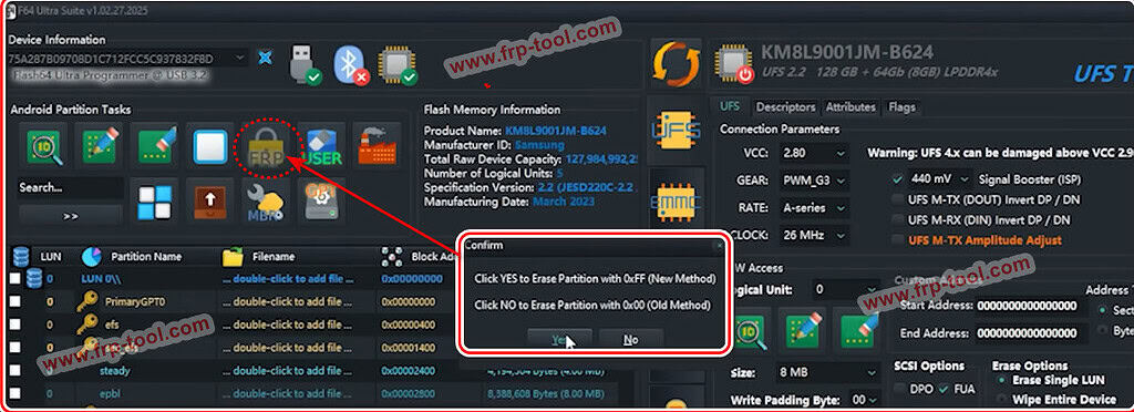 F64 Box UFS ISP Error.