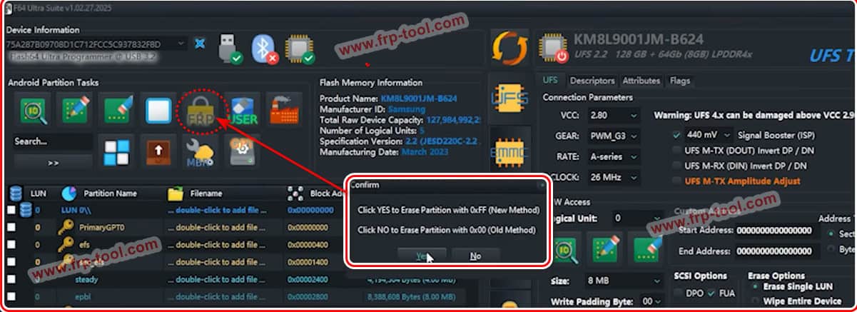 F64 Box UFS ISP Error.